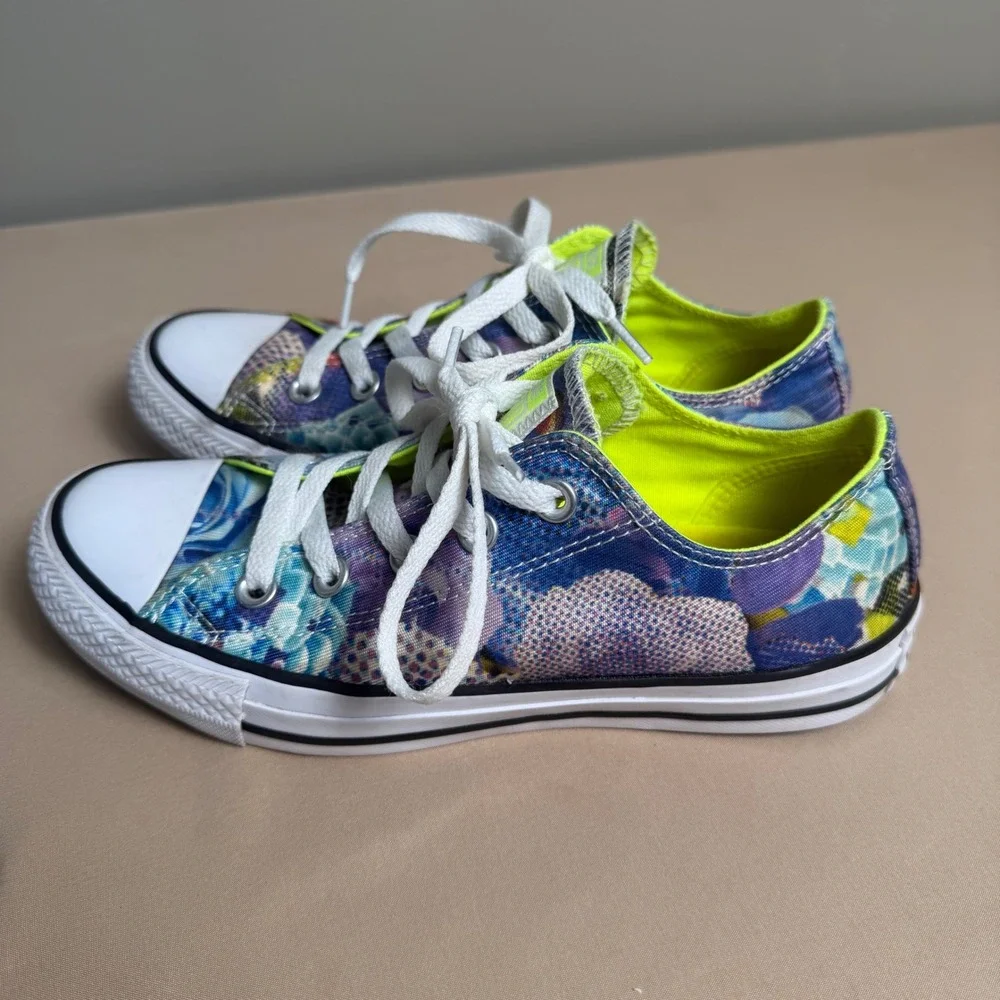 Converse Chuck Taylor All Star Low Top Floral Multi Color Sneakers Womens 8.5
